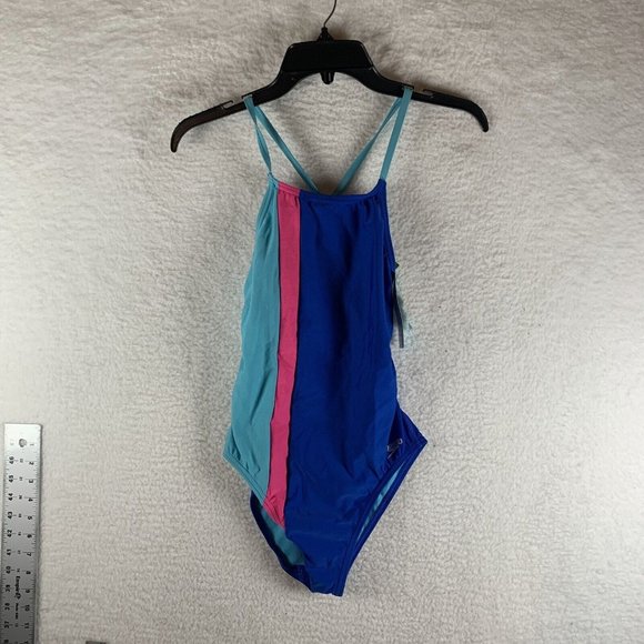 Speedo Swimsuit Women's 32 Endurance Turnz Tie Back Cheeky Fit‎ One Piece 8069 - Picture 1 of 7